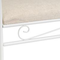 Banqueta pie de Cama de Metal Blanca de 64x68x30 cm - details 36