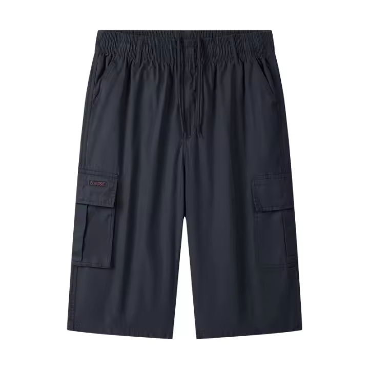 Pantalones cortos regulares para hombre con múltiples bolsillos, transpirables para uso al aire libre en verano. - 1