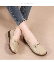 Zapatos De Mujer De Cuero Auténtico Nuevos Antideslizantes Y Ligeros Talla Grande 35-44 Zapatos Planos Para Primavera Y Otoño Con Decoración Metálica - details 6