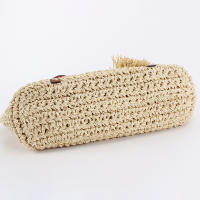 Bolso de Mano Tejido de Paja a la Moda para Mujer Bolso Bandolera de Gran Capacidad para Compras y Viajes Bolso de Playa Informal - details 5