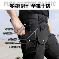Conjunto táctico de invierno para hombre, traje militar impermeable a prueba de viento para exteriores, chaquetas con capucha de concha suave con múltiples bolsillos, pantalones de trabajo de piel de tiburón - details 15