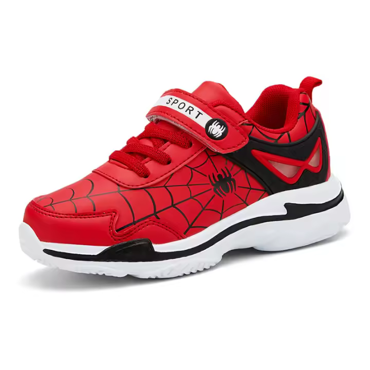 Nuevo estilo, zapatos para niños, zapatos deportivos con dibujos de arañas para niños, zapatos para correr ligeros e informales para estudiantes, zapatos de tenis antideslizantes para niños - 1