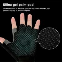 Guantes de ciclismo transpirables antideslizantes de medio dedo para hombres y mujeres, manopla de gimnasio, Fitness, deporte, entrenamiento - details 12