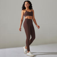 Hamidou-Conjunto de ropa deportiva de dos piezas para mujer, Leggings de cintura alta para gimnasio, Top corto, trajes deportivos de Fitness, ropa deportiva con lavado ácido - details 24