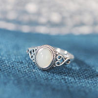 Plata de ley 925 rojo sureño turquesa mongol estilo étnico anillo de boca en vivo anillo liso anillo de mujer vintage anillo salvaje mujer - details 9