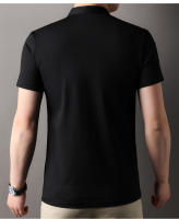 Nuevo Top de seda de hielo resistente a las arrugas con protector solar de manga corta y cuello levantado con hebilla para hombre de estilo chino - details 6