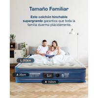 Colchón inflable matrimonial - 203 x 152 x 48 cm - con bomba eléctrica incorporada y almohada integrada - colchón inflable - details 13