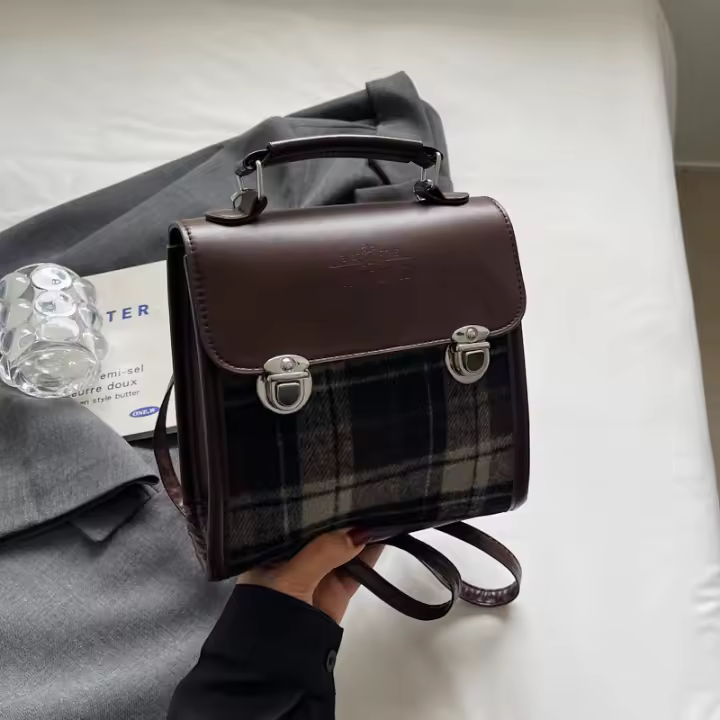 Nuevo estilo, tendencia, casual, mochila, gran capacidad, moda, hombro, retro, bolso, tendencia callejera - 1