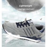 Zapatos deportivos versátiles de cuero genuino transpirables de doble estrella para primavera y otoño, cómodos zapatos planos de moda para correr - details 1