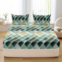 Juego De Cama Con Estampado De Rombos, 3 Piezas, 1 Pieza, 2 Piezas, Funda De Almohada, Sin Núcleo - details 4