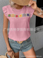 Blusa de manga corta de ganchillo para mujer 2025 Ence Bohemia Transparente Moda Primavera-Verano - details 16
