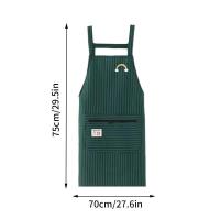 Delantal de cocina resistente al aceite a rayas, algodón transpirable - details 6