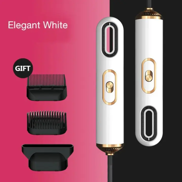 Mini secador de pelo eléctrico 3 en 1, peine rizador, cepillo de pelo, voluminizador, alisador de pelo, secador de pelo Manual con boquilla, herramienta de estilismo - 1