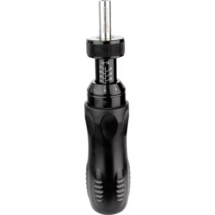 Destornillador de torsión SucceBuy - Llave de accionamiento de 1/4" para electricistas. Con una escala, ofrece un rango de torque de 10 - 70 in/lbs y un incremento de torque de 1 in - lbs. Viene con puntas y estuche para su comodidad. - 1