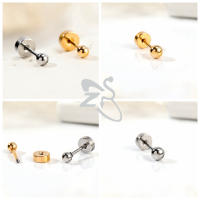 ZS-pendientes de acero inoxidable para mujer y niña, aretes de 20G con forma de corazón, estrella, Circonia cúbica, cristal, Piercing para el lóbulo y la hélice del cartílago, 1 unidad - details 5