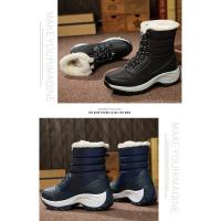 Botas de nieve de felpa para mujer, zapatos de senderismo al aire libre, Botines altos a la moda, zapatos de fondo grueso para caminar, Invierno - details 9