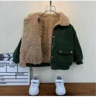 Chaqueta de Piel de Pana para Niños Cálida Abrigo de Invierno Moda infantil de Alta Calidad - details 11