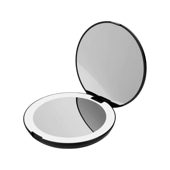 Scttomon Espejo de Viaje Portátil con Luces LED Plegable de Doble Cara con Espejo de Maquillaje Magnificado - 1