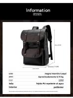 Mochila de cuero impermeable de gran capacidad para computadora de negocios para hombres - details 8