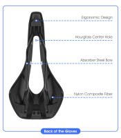 Asiento de Bicicleta Profesional WEST BIKING Ultraligero Hueco de Cuero Suave para Carreras de Bicicletas de Montaña y Carretera - details 9