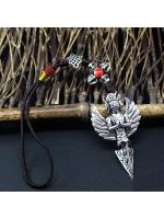 LLavero de campana de Vajra budista tibetana para hombre y mujer, colgante de joyería hecho a mano, cordón, campana de mano, cuerda tejida, colgadores de coche - details 7
