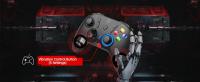 2.4G Mandos PC, [Regalos Originales] Mandos Switch con 5 Velocidades de LED y Vibración Dual Ajustables, 4 Botón Programable, 6 Ejes para PS3/Steam Deck/Fortnite/Andriod Móvil, Tablet, TV BOX - details 1