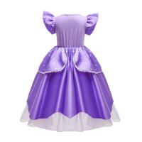 Vestido de fiesta de cumpleaños de princesa púrpura para niñas pequeñas, disfraz de Halloween, Pascua, carvinal, vestido de fiesta de vacaciones para niñas - details 21