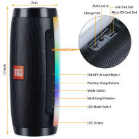 Altavoz TG157 compatible con Bluetooth, luz LED intermitente, altavoz portátil para exteriores, Subwoofer impermeable, Radio FM - details 7