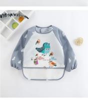 Baberos impermeables de dibujos animados para bebé, delantal de bolsillo de manga larga para comer y dibujar, de 0 a 3 años - details 0