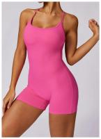 Mono de Yoga Cruzado Top Corto sin Mangas Material de Nylon Estilo Sólido Para Primavera/Verano - details 14