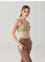 Conjunto de yoga con contraste de color para mujer, sujetador que absorbe los golpes de alto impacto con almohadillas fijas y mallas que levantan la cadera, ropa deportiva Fierss, gimnasio - details 17