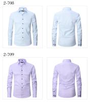 Nueva camisa social de manga larga para hombre de otoño/invierno grande 6XL de alta calidad, moda sin hierro, informal de negocios, blanco puro - details 4