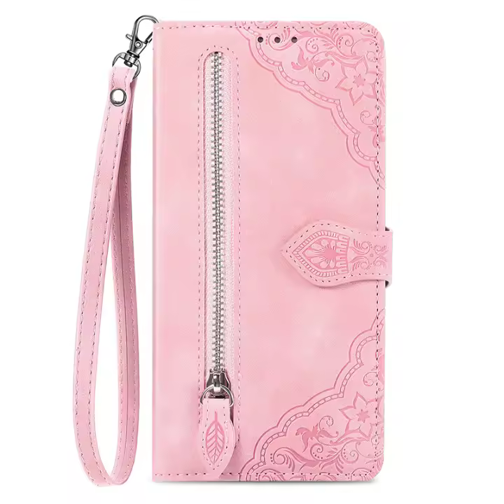 Funda de cuero con tapa y cremallera para Xiaomi Redmi Note 7, 8, 9, 10, 11, 12 Pro Plus, 8T, 9T, 10T, 10S, 11T, 11 S, 11E, 11R, 11 SE - 1
