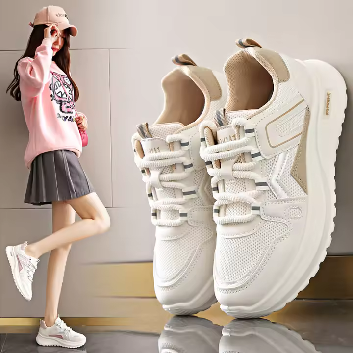 Ins versión coreana nuevo papá para mujeres 2025 primavera ligero estudiante deportes correr casual al aire libre zapatos de suela gruesa - 1
