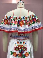 Nuevo vestido largo con vuelo y estampado de flores rojas de un hombro para primavera y verano 2025 - details 33