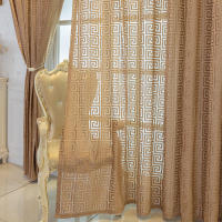 Cortinas translúcidas para sala de estar, persianas para dormitorio, cortinas, ventana con gafas, 2 piezas - details 5