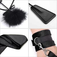 Juego de Lazos de BDSM Leten Collar de Pulsera de Cadena Trasera Ajustable con Blindfold y Manos Atadas - details 32