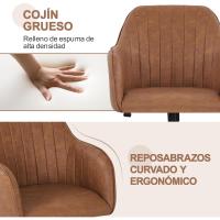 Ergonómica Reclinable Ruedas Giratorias 360 °     Ornador Ajustable en Altura Asiento Acolchado Carga MAX 136 KG - details 3