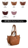 Bolso de cuero para las axilas del hombro de las mujeres bolso de mano portátil de gran capacidad bolso del cubo - details 3