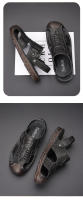 Nuevas Sandalias de Playa para Hombres Piel de Vaca Genuina, Suelas Suaves, Diseño de Bolso con Cabeza de Sandalia - details 15