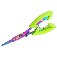 Alicates de pesca de acero inoxidable, alicates de Boca de pescado curvados antideslizantes, corte de línea de gancho con mango de goma - details 3