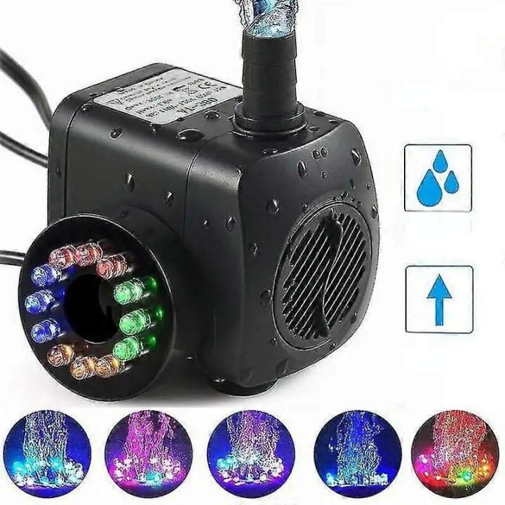 Niuniu Bomba Sumergible Ultra Silenciosa 140 Gph10w) Bomba De Luz Led De Color 1ud - 1