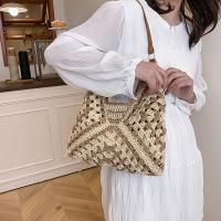 Bolso de Playa Tejido de Moda Diseño Liso, Cierre Magnético, Bolso de Hombro Grande para Mujeres - details 1