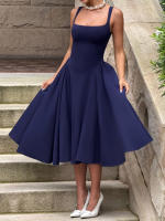 Temperamento francés elegante vestido de tirantes ropa de mujer 2025 verano buenos tiempos - details 9
