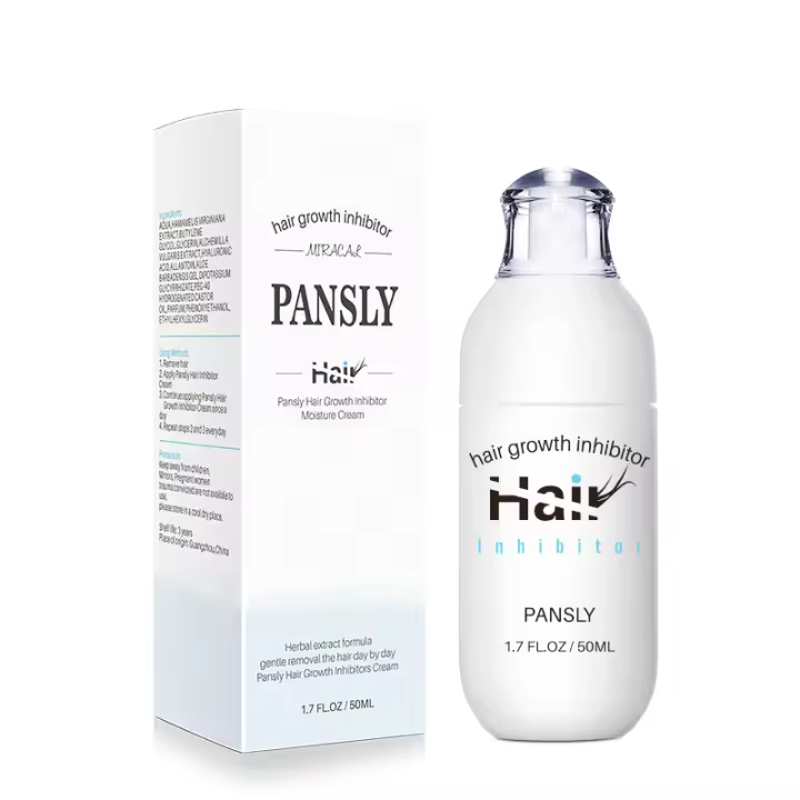 PANSLY-inhibidor de crecimiento del vello, crema de eliminación Facial, Spray para Barba, Bikini, cara íntima, piernas, cuerpo, axila, indolora, 50Ml - 1