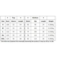 Conjunto de dos piezas para mujer, camisa de manga larga con cuello vuelto de tela arrugada, pantalones cortos con cordón de cintura alta, moda informal de talla grande - details 1
