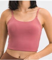 SHINBENE-Top corto de entrenamiento para mujer, sostén deportivo de nailon suave, acolchado, a prueba de sudor, con sujetador incorporado - details 17