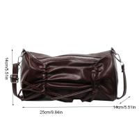 Bolso de mano con lazo plisado para niña, bolso de hombro con pajarita de Balletcore de estilo coreano, bolso de compras Y2K de cuero PU - details 1