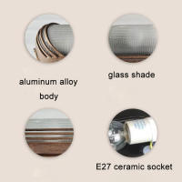 Luz de techo Retro E27 para exteriores, luz de dosel de cochera de montaje empotrado Vintage impermeable para gasolinera, garaje, Iluminación comercial - details 6