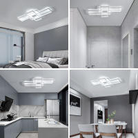38W Plafón LED rectangular moderno, blanco, 90*50*9cm - luz blanca 6500K 220V - Iluminación Interior de Estilo Nórdico - Para Sala de estar, Dormitorio, Comedor, Salón - details 8